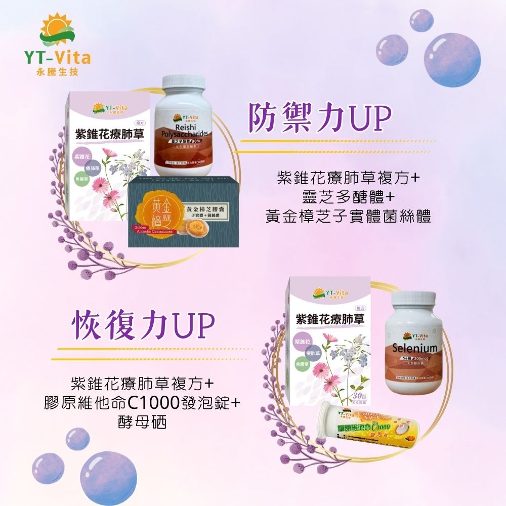 【YT-Vita 永騰生技】紫錐花療肺草複方膠囊(30粒/盒)專利紫錐花萃取 療肺草萃取 魚腥草萃取-細節圖7