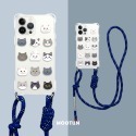 藍貓白貓 + 113cm 克萊因藍編織繩