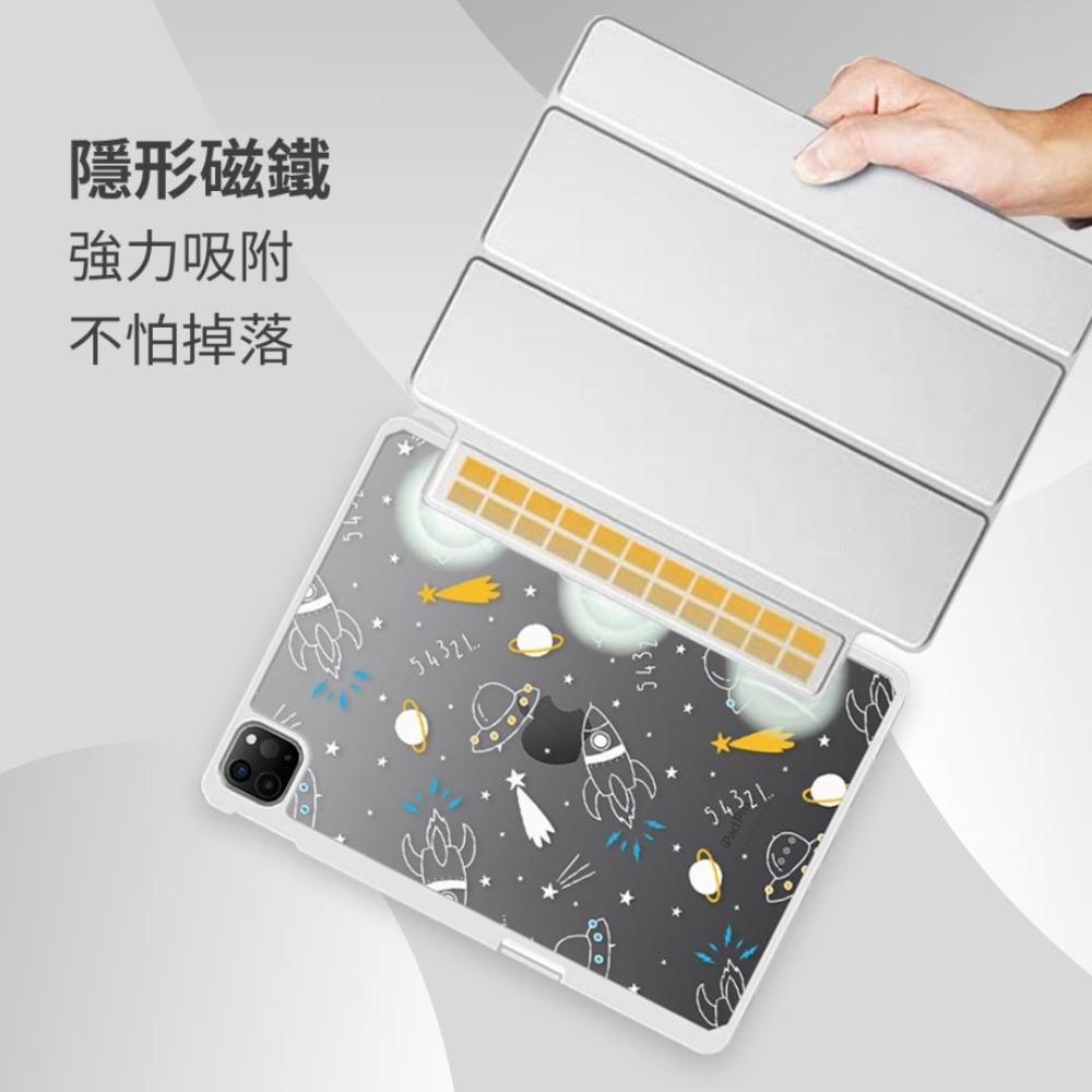 iPadAir 5保護殼 磁吸分離 筆槽保護套 彩繪皮套 11 10.2 10.9 Air 3 4 6 7 8 9 10-細節圖7