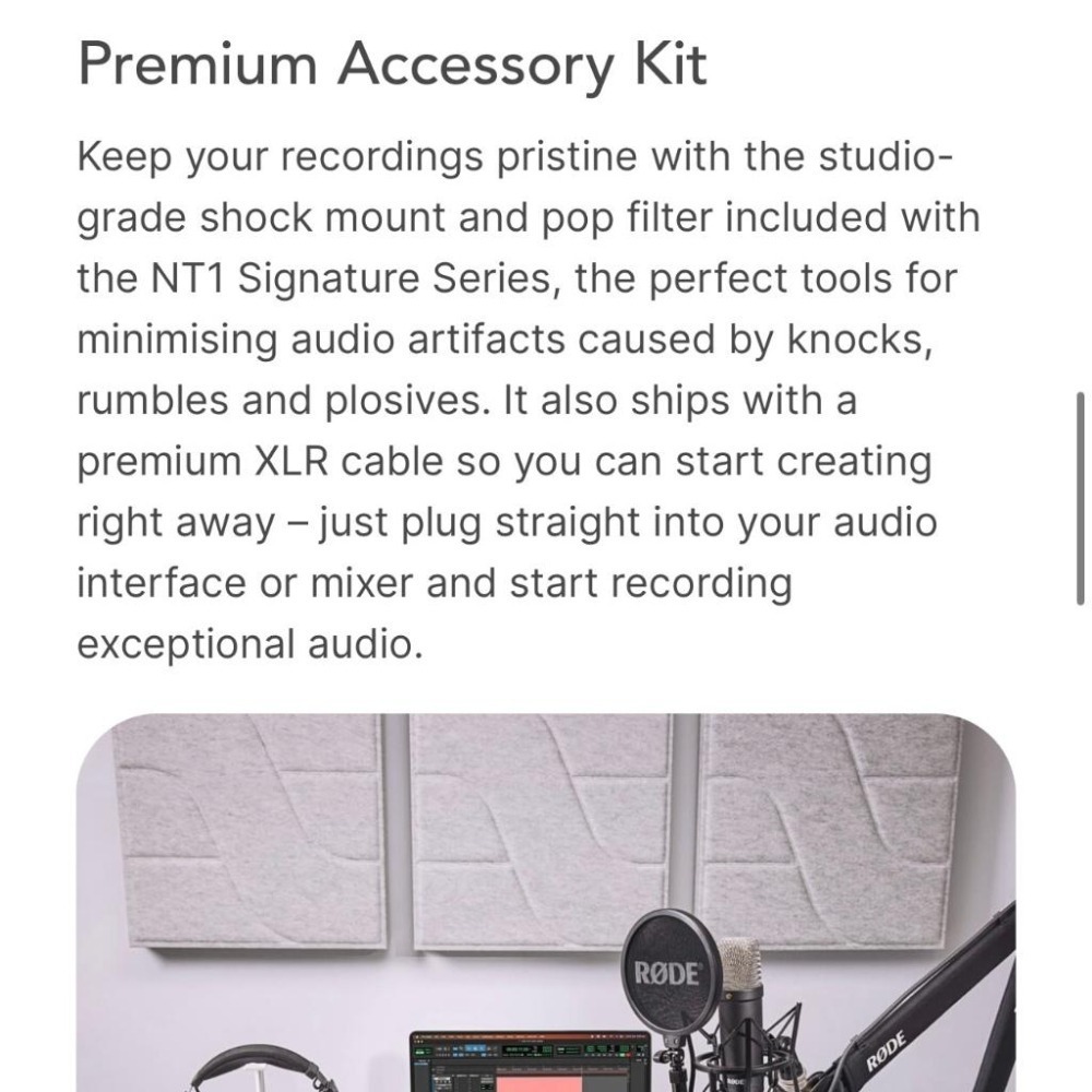 【RODE】NT1 Signature RDNT1SIGNATURE (正成公司貨)-細節圖2