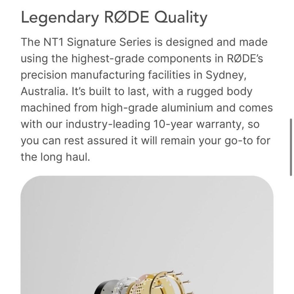 【RODE】NT1 Signature RDNT1SIGNATURE (正成公司貨)-細節圖3