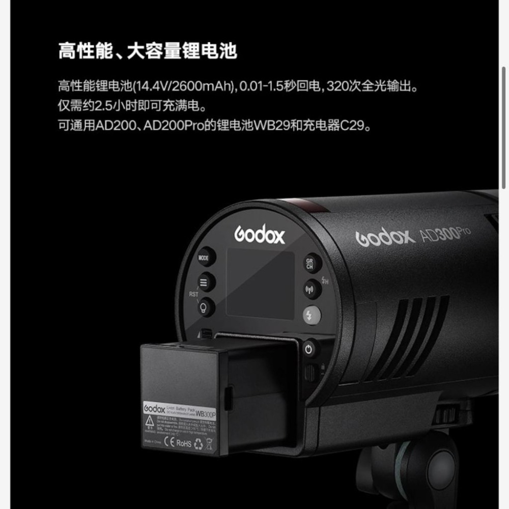 【Godox 神牛】AD300 Pro 外拍閃光燈 補光燈 (正成公司貨)-細節圖5