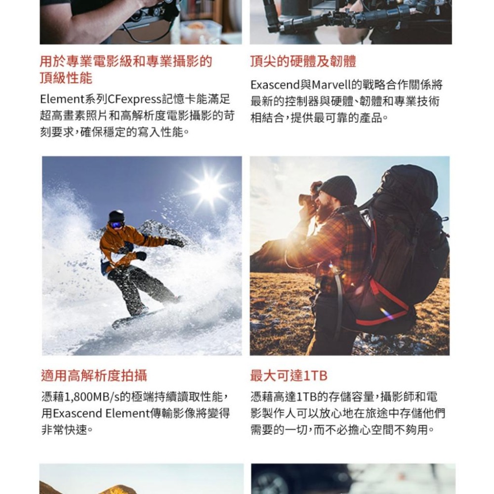 【Exascend】Element CFexpress Type B 高速記憶卡 256GB/512GB/1TB 公司貨-細節圖5