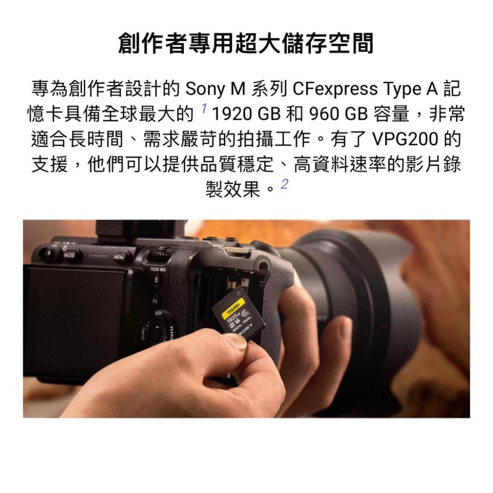 【SONY】CEA-M1920T / CEA-M960T CFexpress Type A 記憶卡 (公司貨)-細節圖4