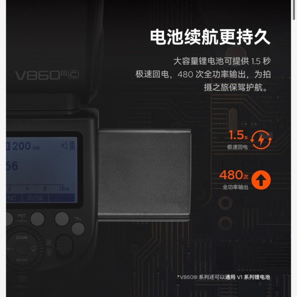 【Godox 神牛】V860III TTL 鋰馬達頂閃光燈 (正成公司貨)-細節圖9