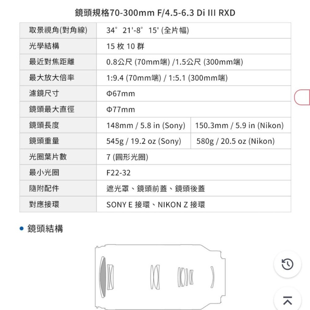 【TAMRON】70-300mm F/4.5-6.3 DiIII RXD Sony E 接環 A047 (公司貨)-細節圖5