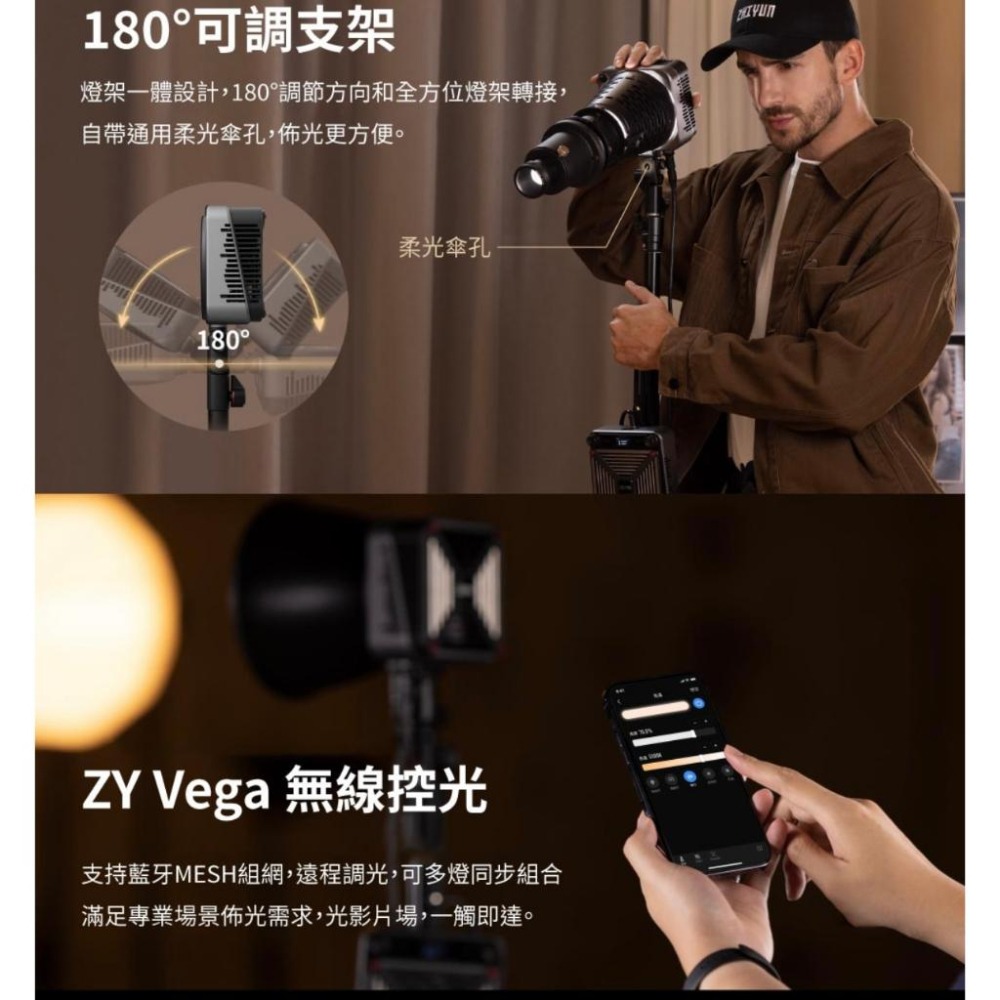 【ZHIYUN】智雲 功率王 G200 超頻影視燈 單燈組 (正成公司貨)-細節圖6