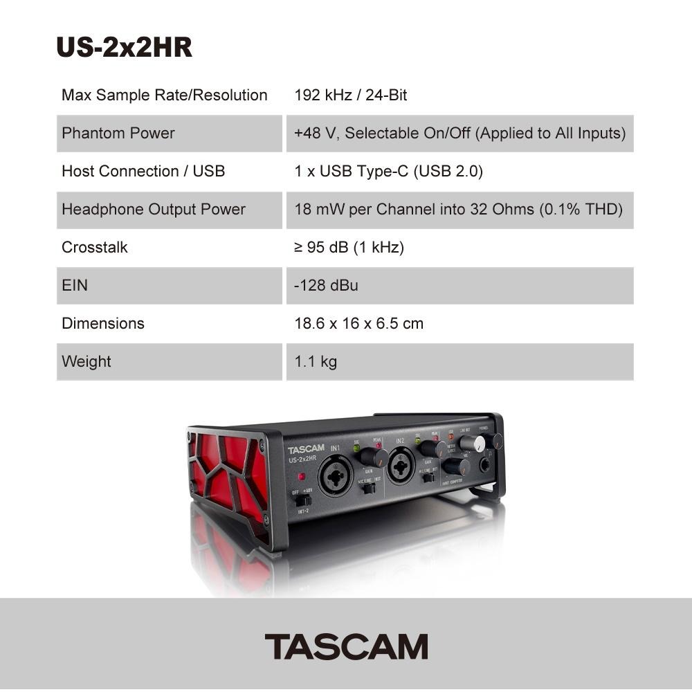 【TASCAM】US-2X2HR 錄音介面 (公司貨)-細節圖6