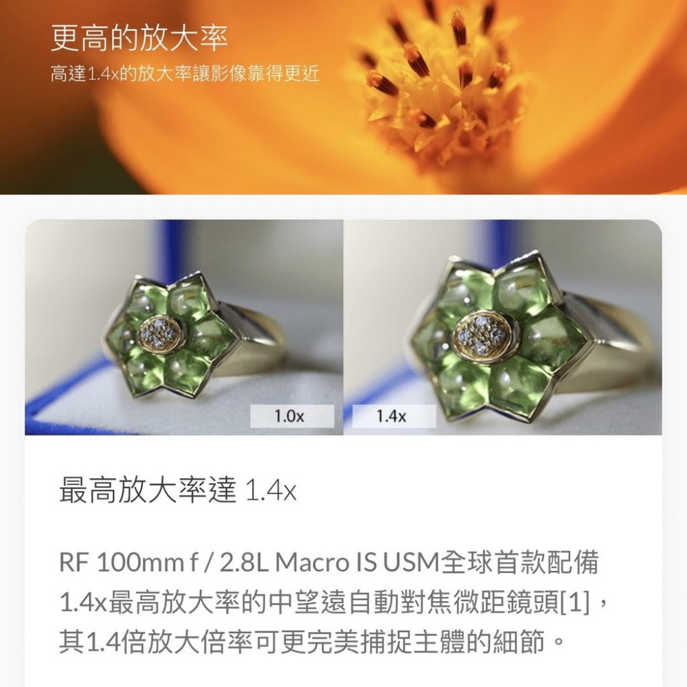 【Canon】RF 100mm f/2.8L Macro IS USM 中望遠微距鏡頭 (公司貨)-細節圖5