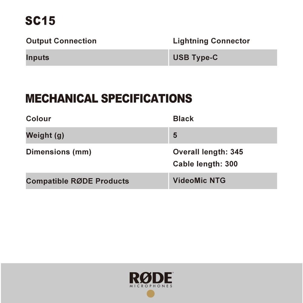 【RODE】 USB-C Lightning 連接線 SC15 (公司貨)-細節圖3