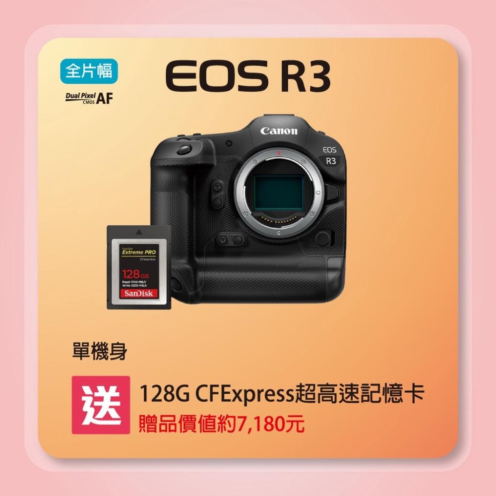 【Canon】EOS R3 BODY 單機身 王者天成 高速高靈敏度高階全片幅無反光鏡相機 (公司貨)-細節圖2