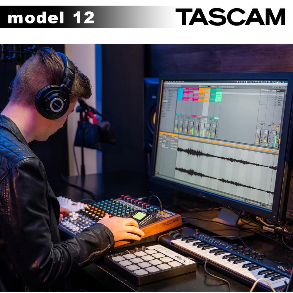 【TASCAM】Model 12 多軌道混音器 USB音頻接口 (公司貨)-細節圖2