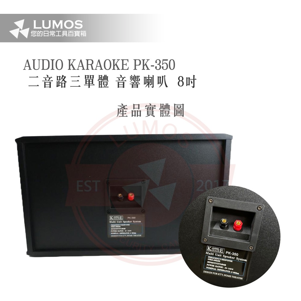 R-LONG LX-350 PK-350 8吋 防撞烤漆鐵網高級喇叭 二音路懸吊喇叭 單支-細節圖4