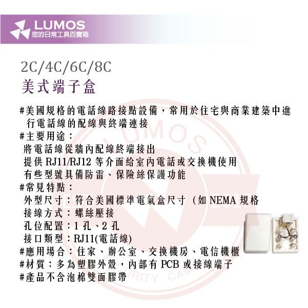 【台灣現貨｜當天出貨】美式端子盒｜2C／4C／6C／8C｜單孔／雙孔接線盒 多款可選-細節圖3