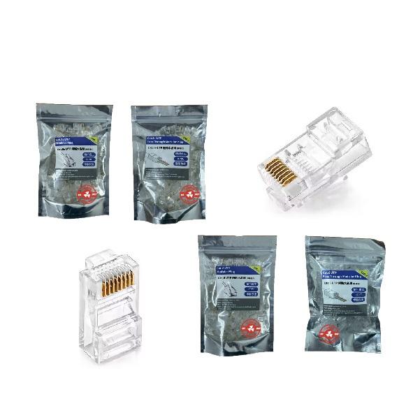 【台灣現貨｜當天出貨】CAT.5E/CAT.6 水晶頭｜穿透式／非穿透式｜100顆裝 精裝袋-細節圖2