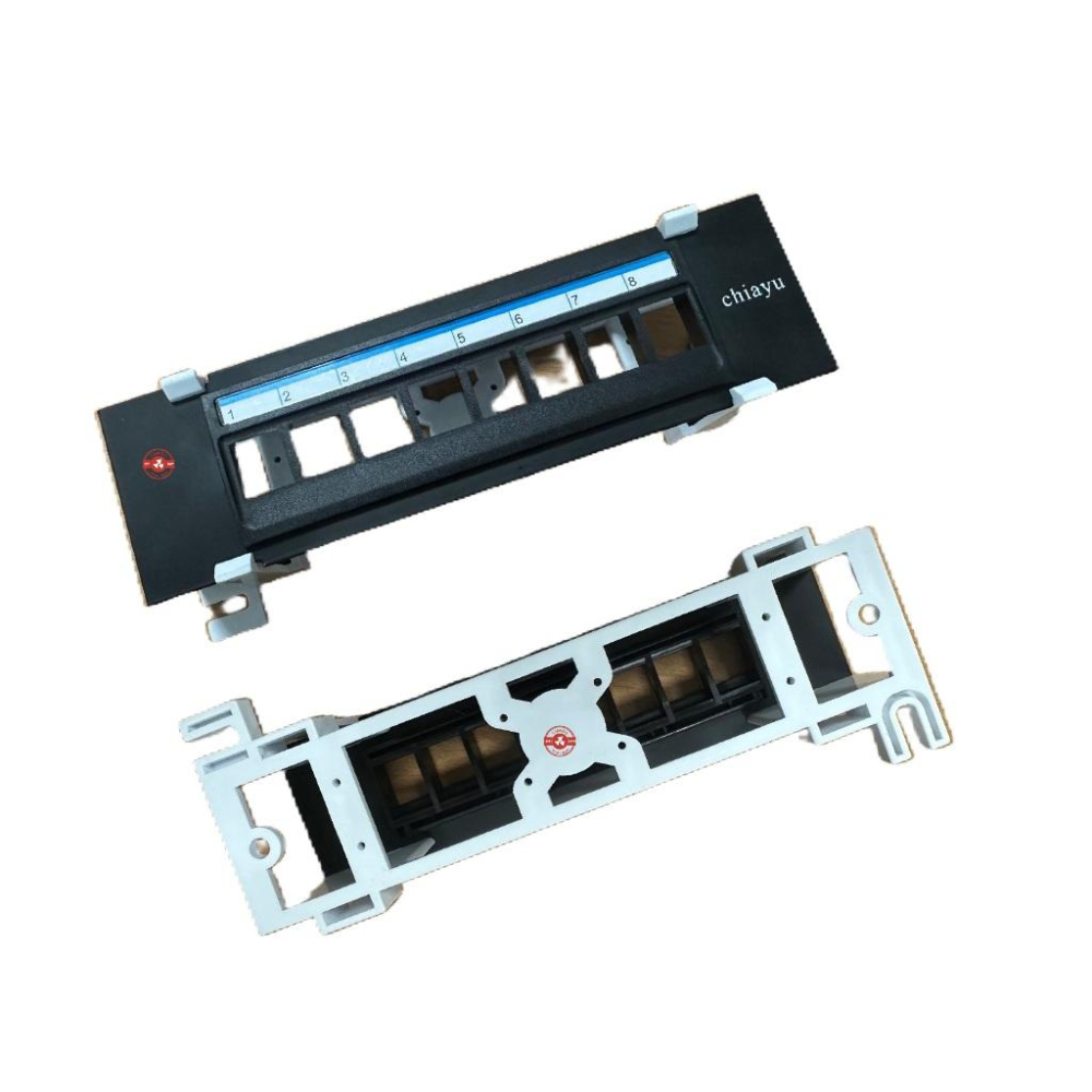 【台灣現貨/當天出貨】嘉佑 壁掛模組式跳線面板 8孔 空面板架 套裝含插座keystone*8顆-細節圖2