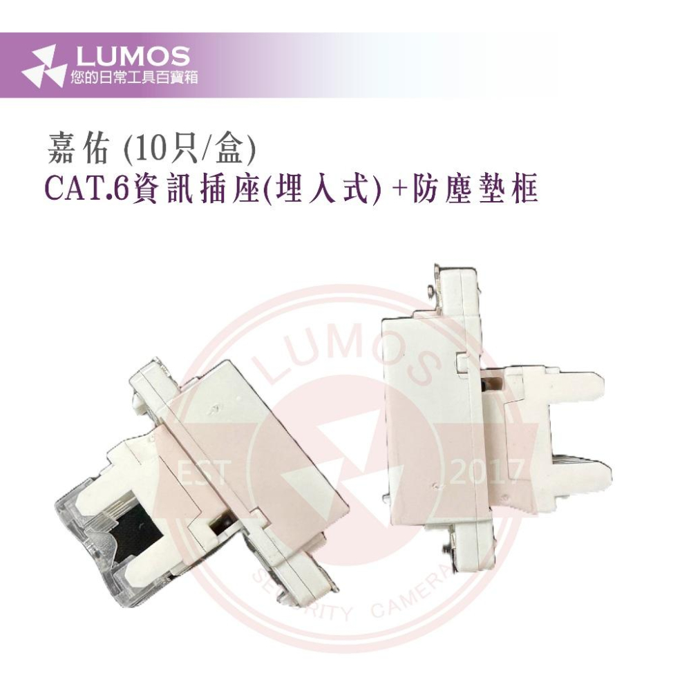 【台灣現貨/當天出貨】嘉佑CHIAYU Cat.6資訊插座(埋入式) +墊框 Cat6網路插座 JY-1037-CAT6-細節圖5