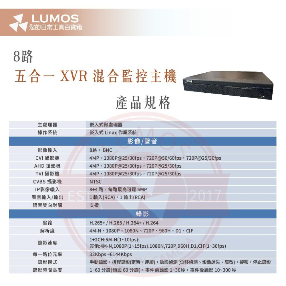 【台灣現貨/當天出貨】8路混合型監控主機 XVR 大華系統 監控主機-細節圖5