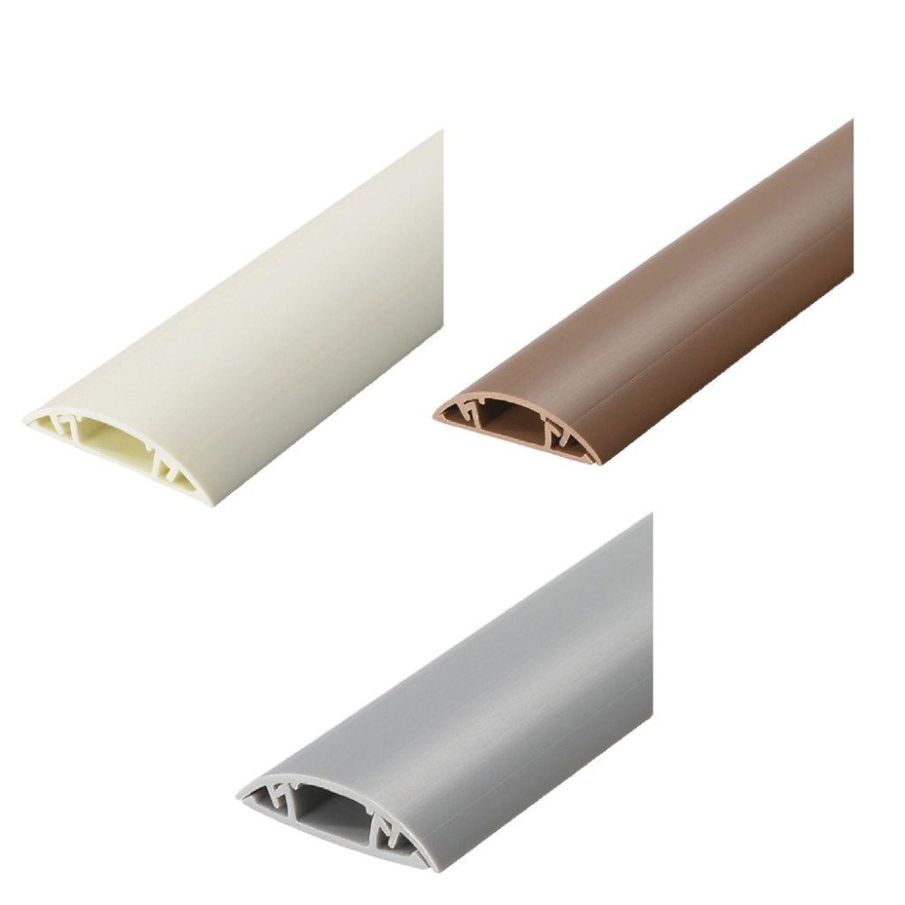 【台灣現貨/當天出貨】弧形塑膠地板壓條 半圓地板配線槽 半圓壓條-細節圖2