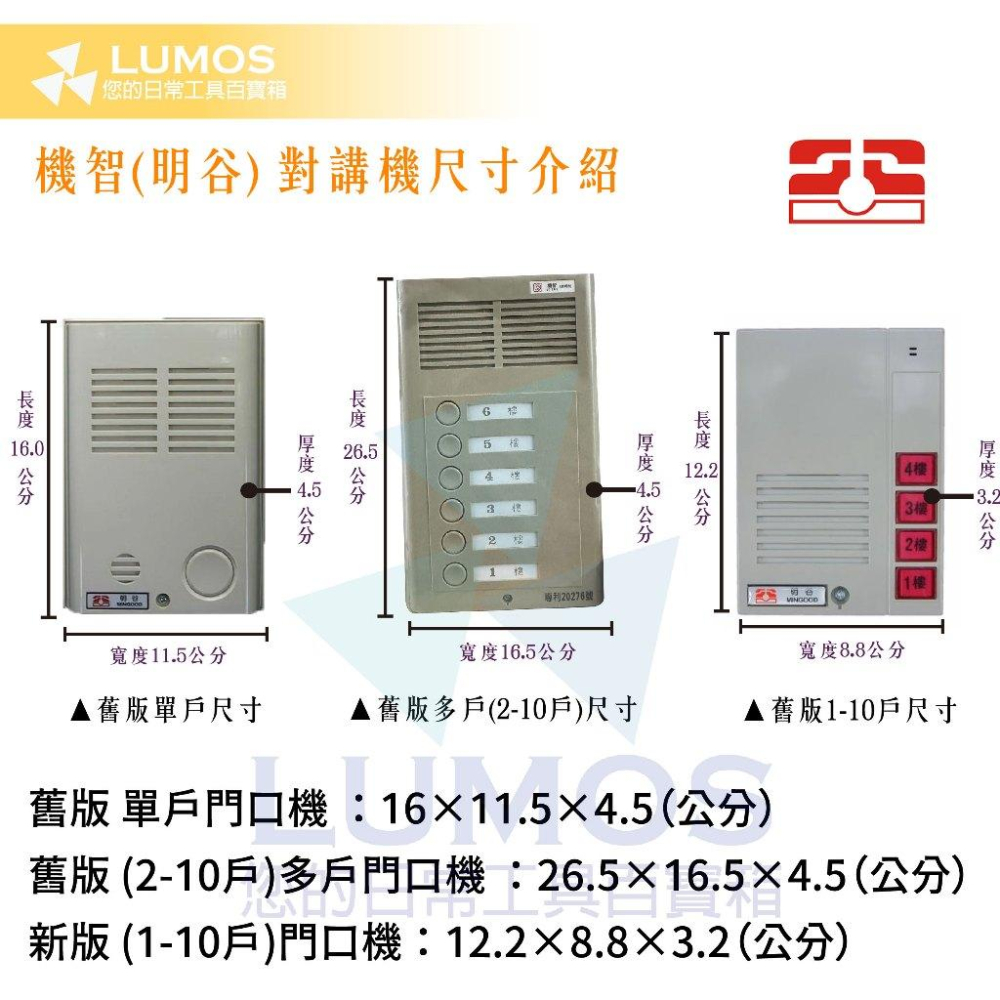 【台灣現貨/當日出貨】 明谷/機智 MD-C型 明谷C型門口機 1-10戶-細節圖4