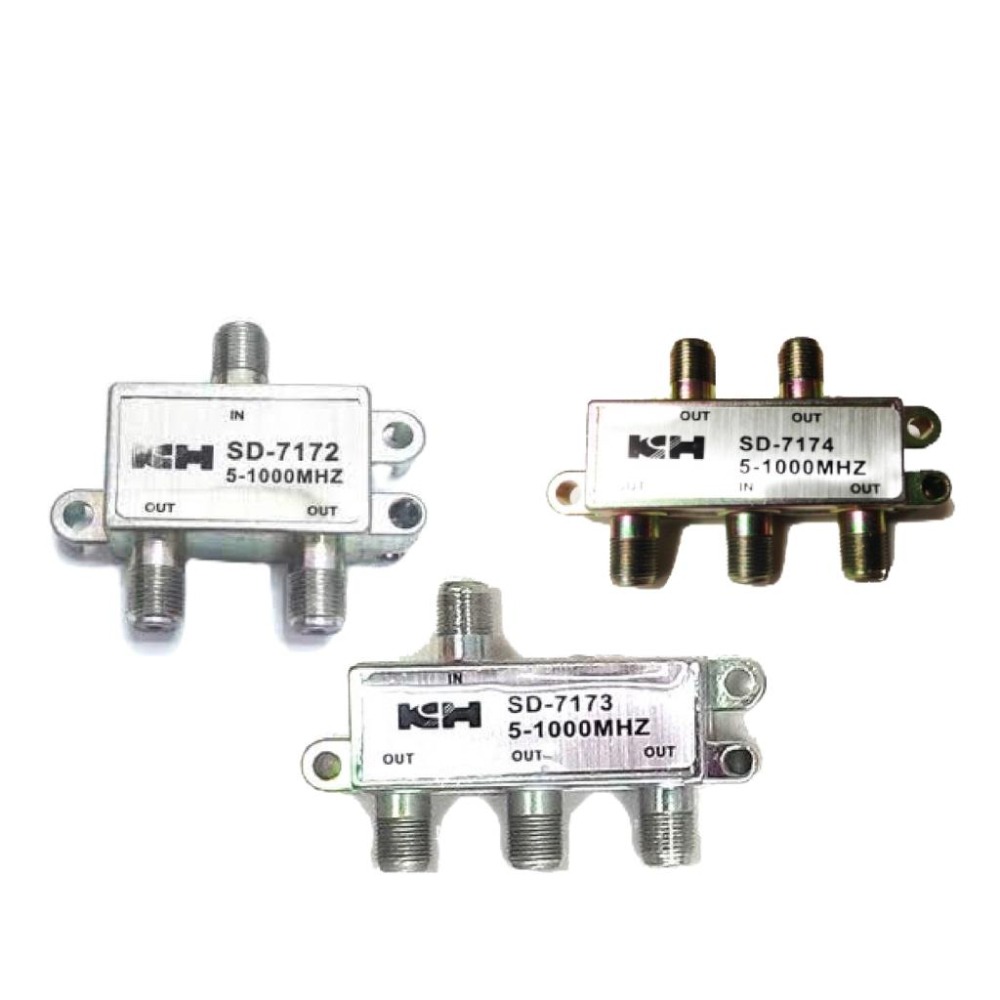 台灣現貨/當天出貨】有線電視用 分配器 一入二出 一入三出 一入四出 電視轉接頭 鋅質-細節圖2