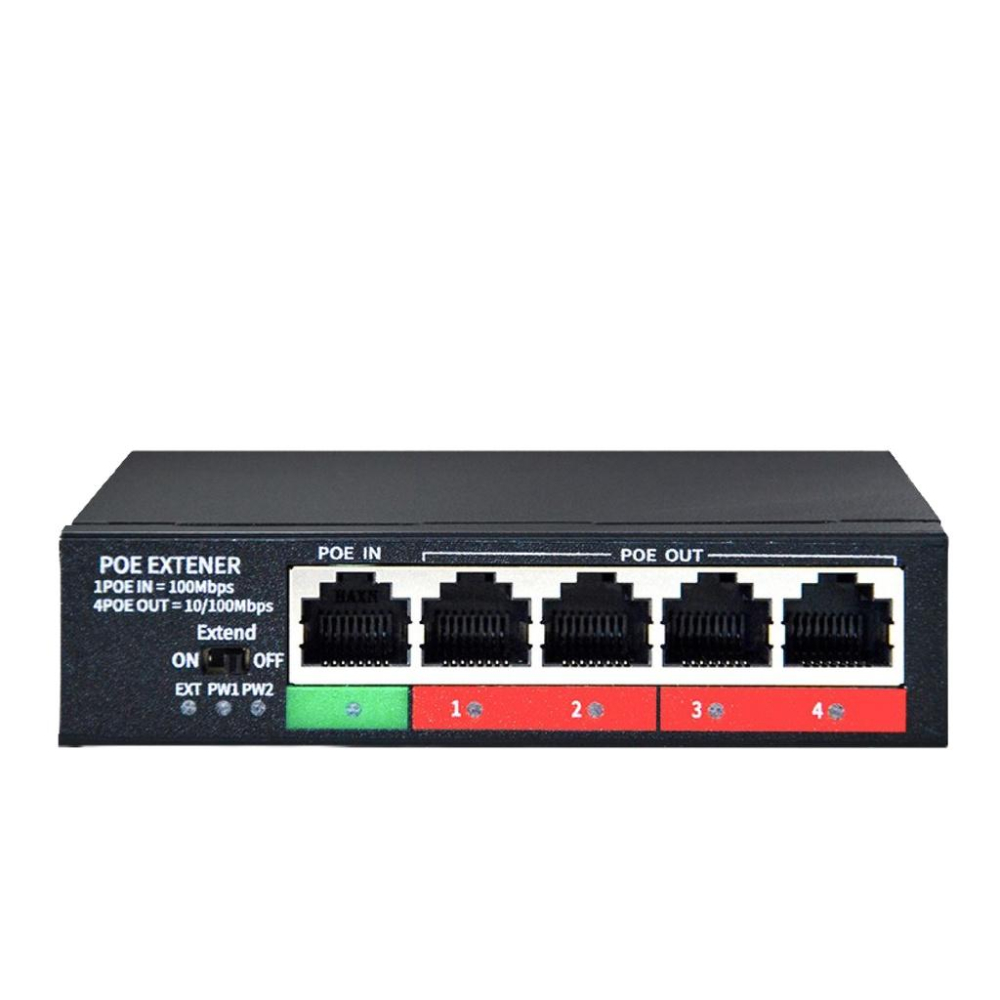 【台灣現貨/當天出貨】一進四出  PoE網路供電中繼器 中繼器 超遠模式 ｜智能供電｜ 佈線方便｜ 4KV防雷-細節圖2
