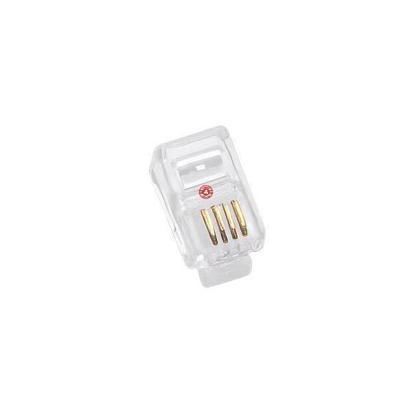 【台灣現貨｜當天出貨】RJ-9 聽筒頭｜4P4C水晶接頭／100只裝／話機聽筒線用｜電話線耗材 壓接式接頭 聯絡中心專用-細節圖2