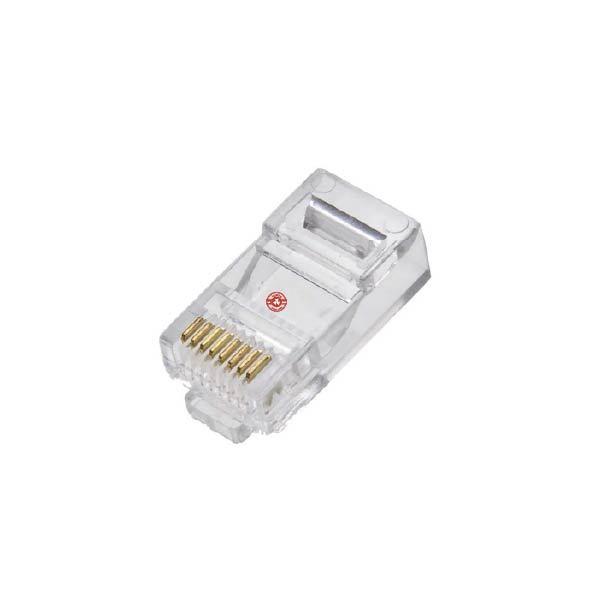 【台灣現貨/當天出貨】AMP CAT.5e 網路水晶頭｜RJ45 8X8 三叉鍍金50μ／原裝進口／100只盒裝-細節圖2