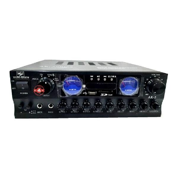 【台灣現貨｜當天出貨】AK-5 音響擴大機｜100W+100W｜USB SD FM｜雙麥克風輸入-細節圖2