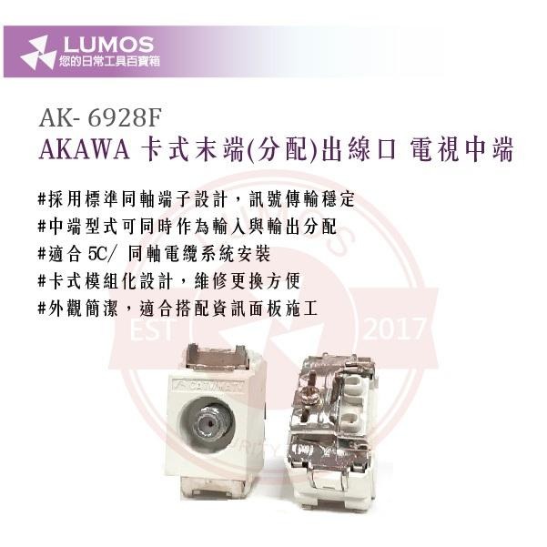 【台灣現貨｜當天出貨】AKAWA AK-6928F 卡式末端出線口｜1入2出分配器｜10只裝-細節圖4