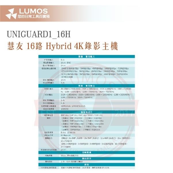 【台灣現貨｜當天出貨】Everfocus慧友 UNIGUARD1 16路監控主機｜H.265 XVR 支援同軸收音-細節圖4
