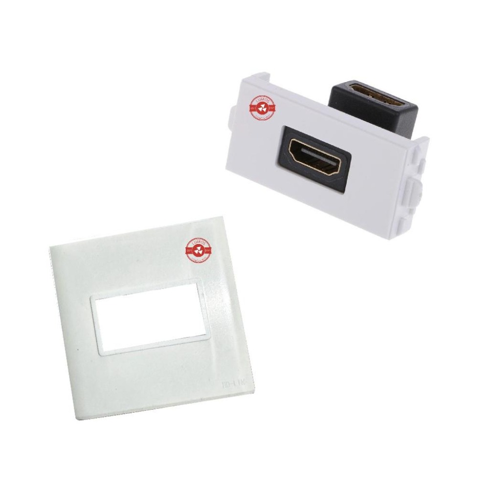 【台灣現貨/當天出貨】HDMI 雙母頭 L型壁座 含面板-細節圖3