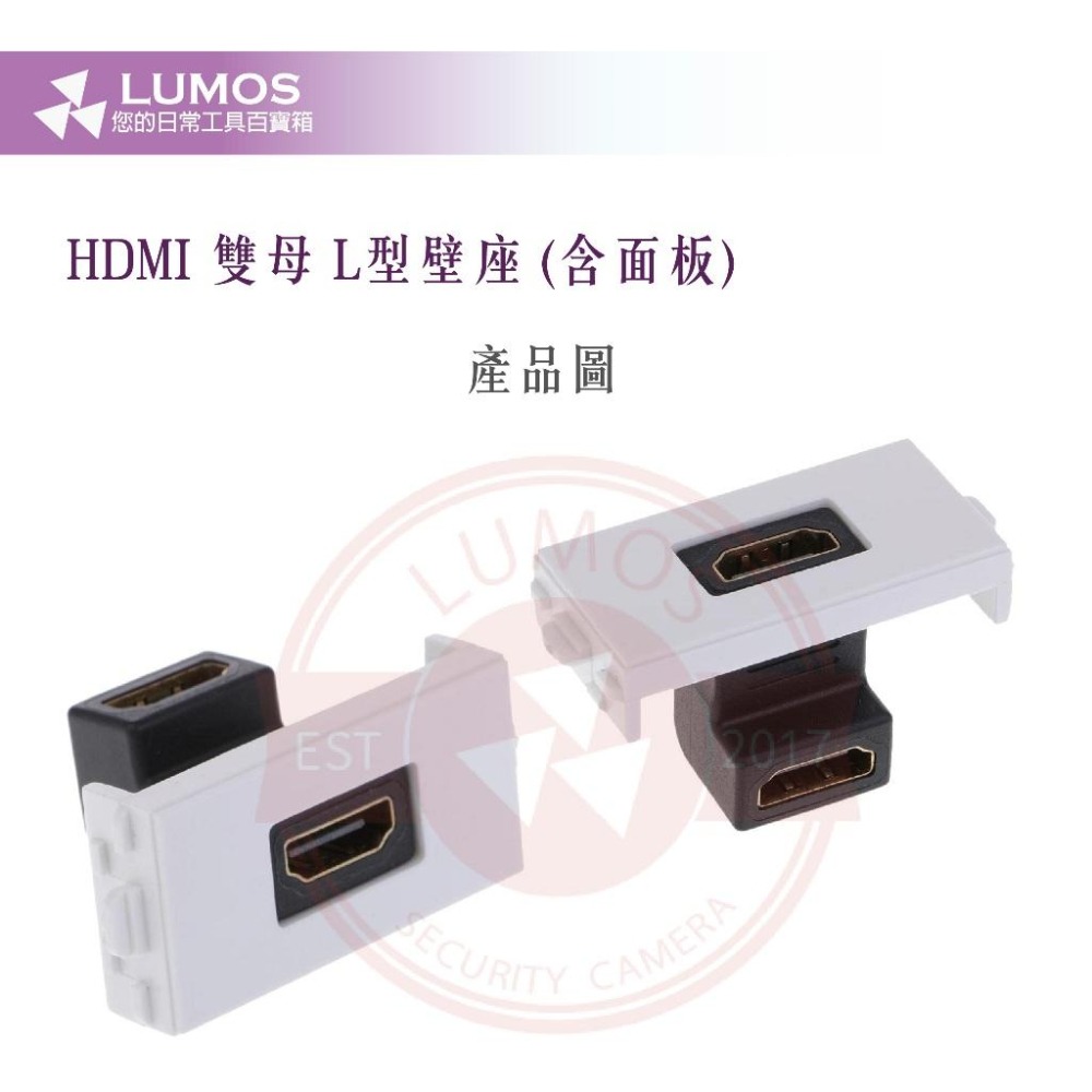 【台灣現貨/當天出貨】HDMI 雙母頭 L型壁座 含面板-細節圖4