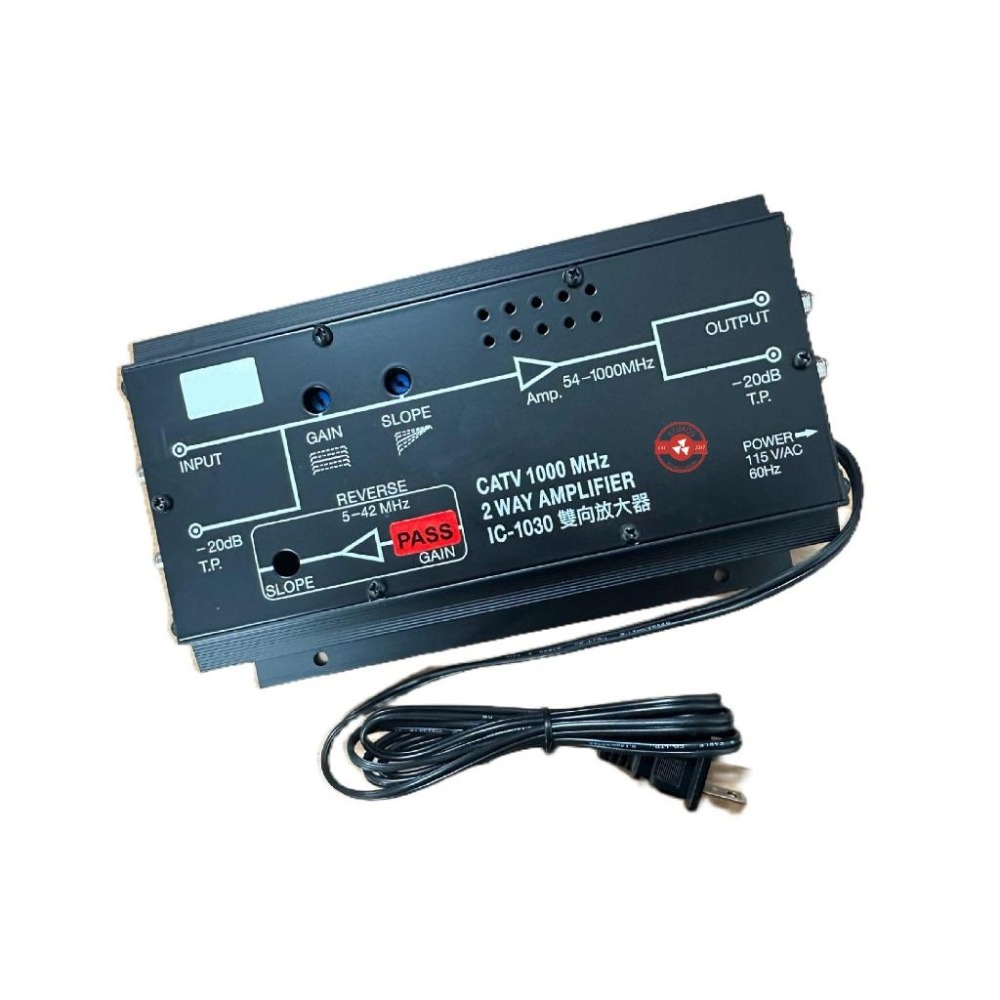 【台灣現貨/當天出貨】IC-1030電視訊號放大器｜數位雙向強波器／全頻放大器／5~1000MHz／30db大功率-細節圖2