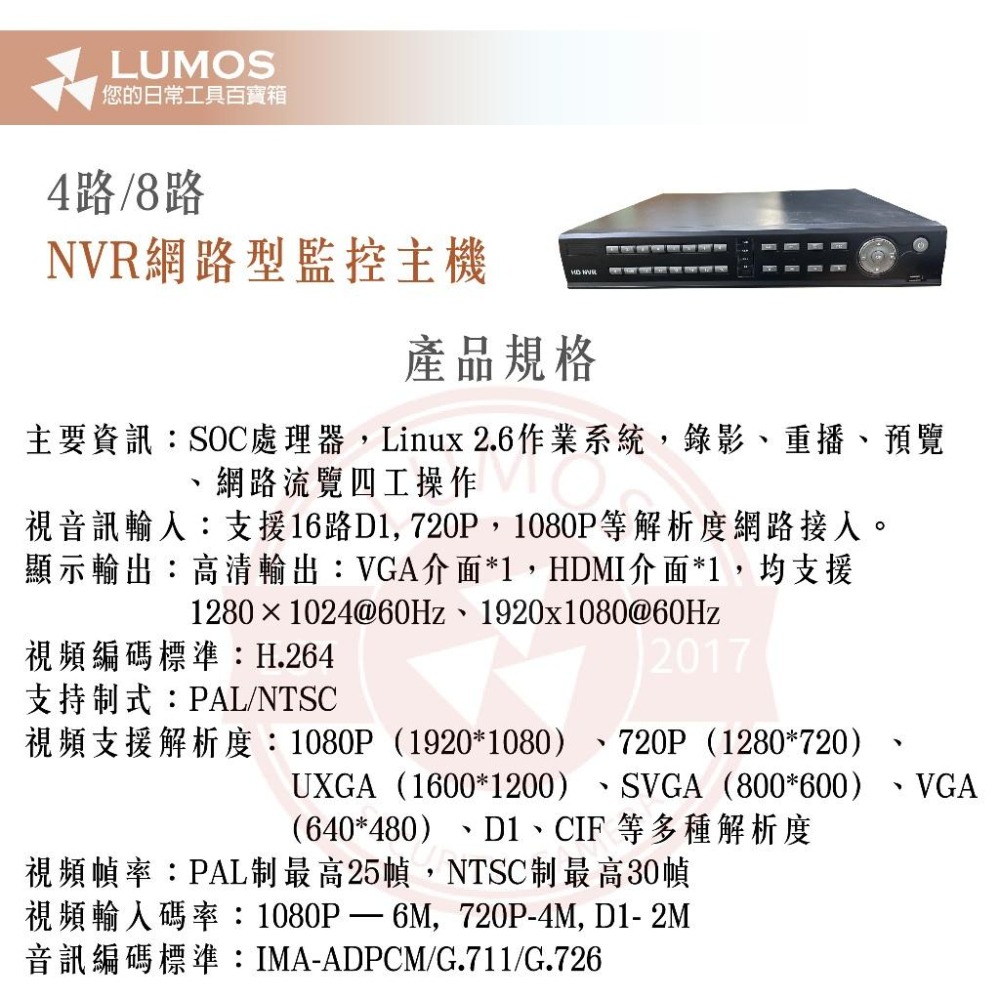【台灣現貨/當天出貨】網路型錄放影機 NVR 4路/8路-細節圖6