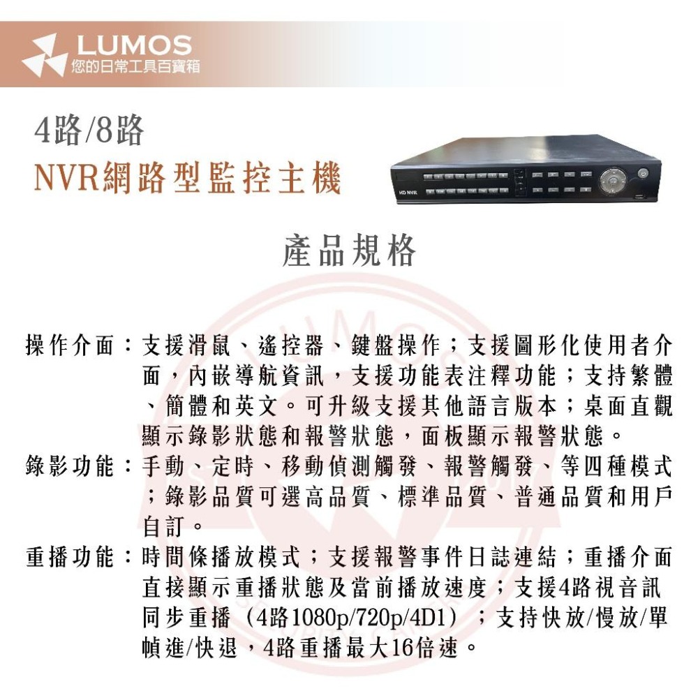 【台灣現貨/當天出貨】網路型錄放影機 NVR 4路/8路-細節圖7