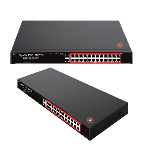 【台灣現貨/當天出貨】全千兆 24路 24口POE＋2網路＋2SFP光纖 POE Switch 供電交換機集線器 交換機-細節圖2