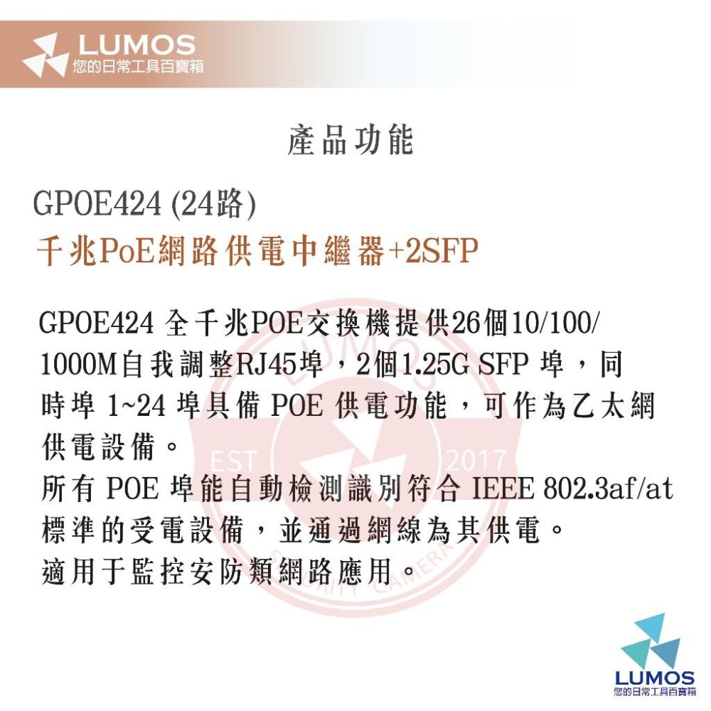 【台灣現貨/當天出貨】全千兆 24路 24口POE＋2網路＋2SFP光纖 POE Switch 供電交換機集線器 交換機-細節圖3