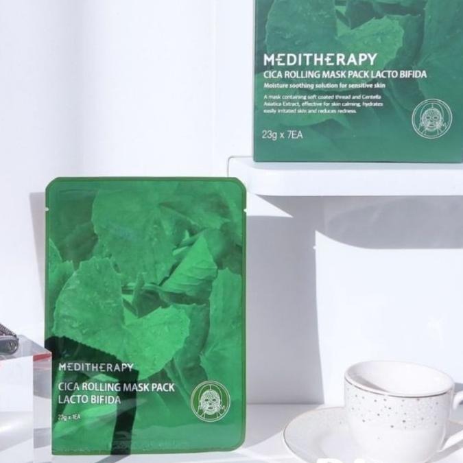 【Rlaso】MEDITHERAPY | CICA積雪草毛孔緊緻面膜一盒7入 保濕 舒緩 鎮靜-細節圖3