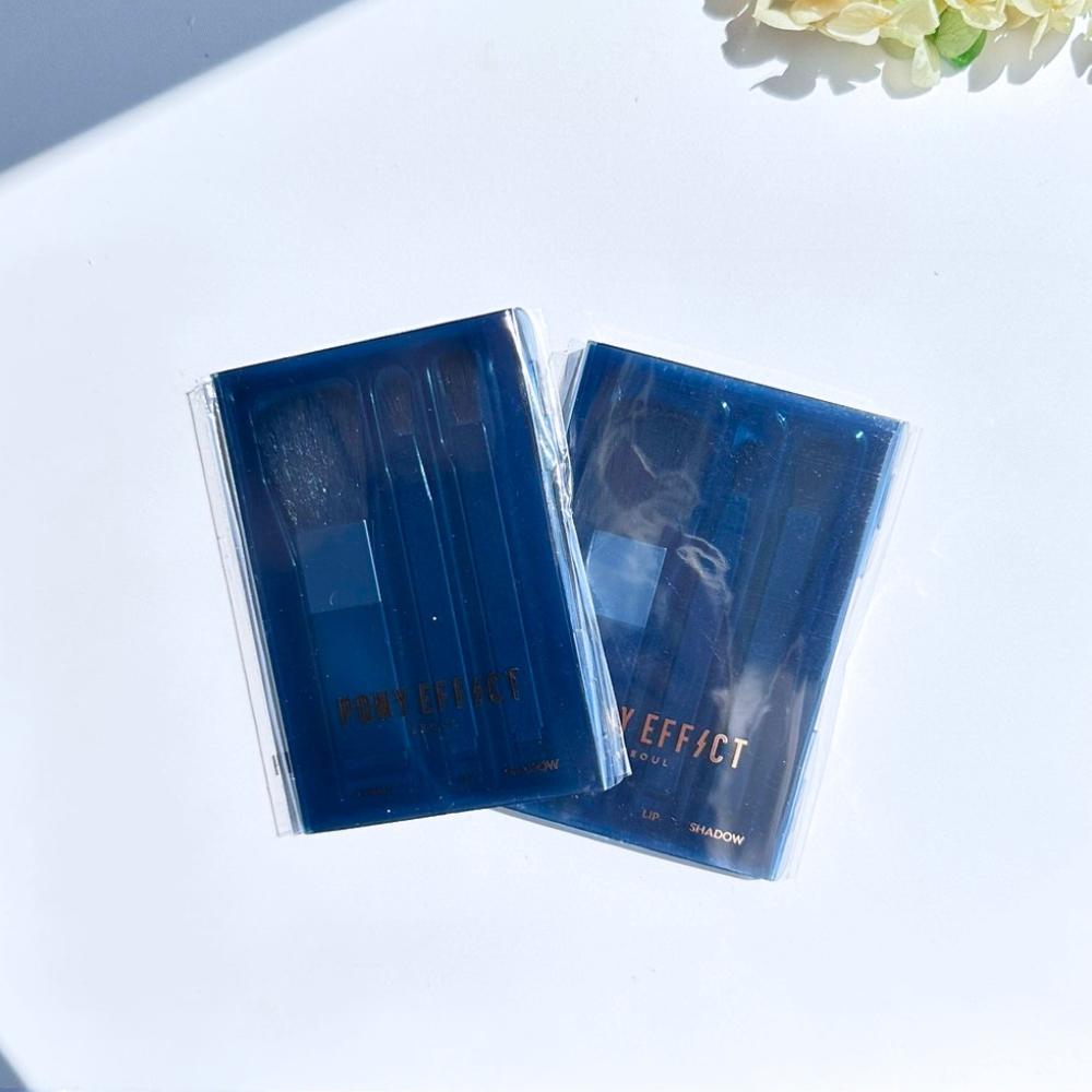 【Rlaso】Pony Effect｜三入迷你化妝刷具組 腮紅刷 修容刷 唇刷 眼影刷 化妝刷具組 迷你刷具 旅行刷具-細節圖3