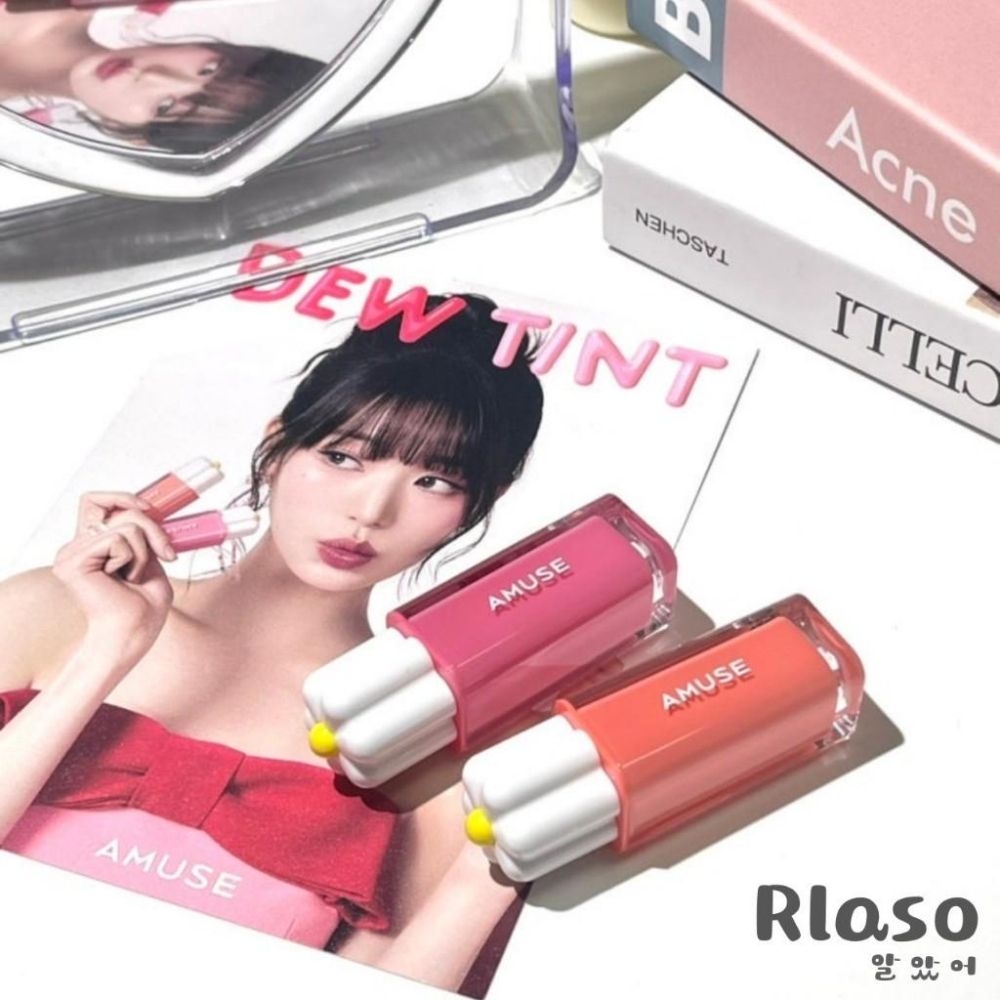 【Rlaso】AMUSE｜2024 新款 小花光澤唇釉 DEW TINT 水光 亮面持久-細節圖2