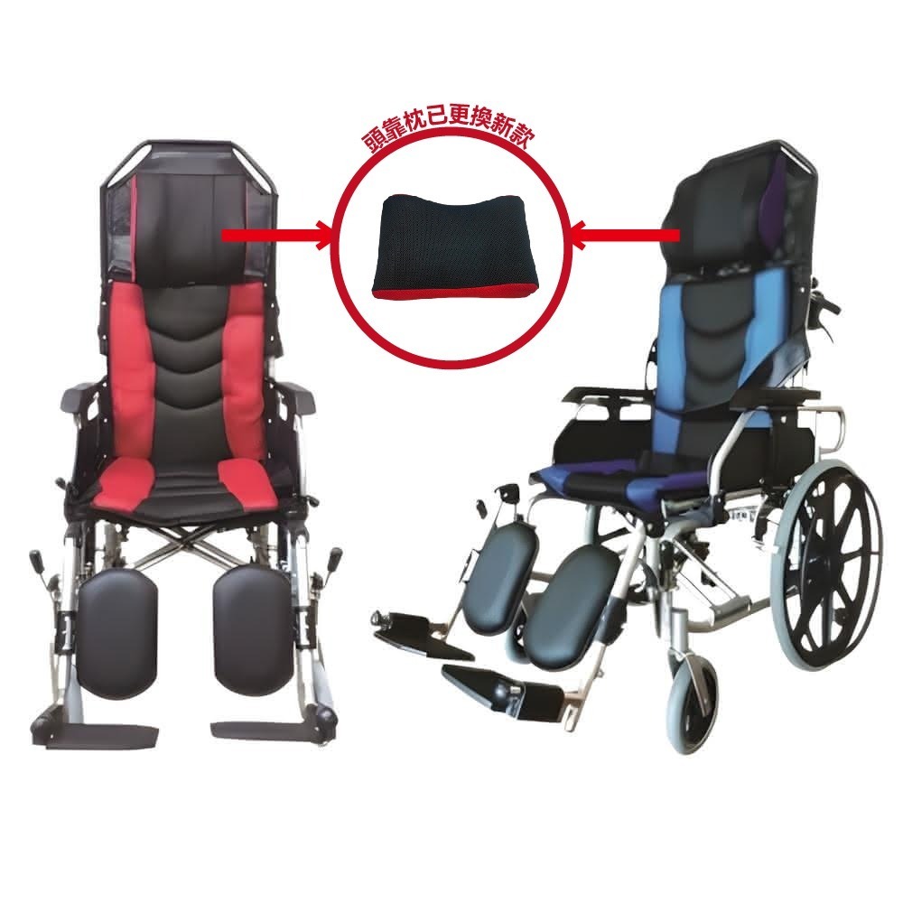 鋁合金輪椅 躺式輪椅 水平躺 FZK-AB 富士康 躺舒芙 高背輪椅 鋁合金功能輪椅 仰躺 移位 骨科腳-細節圖3