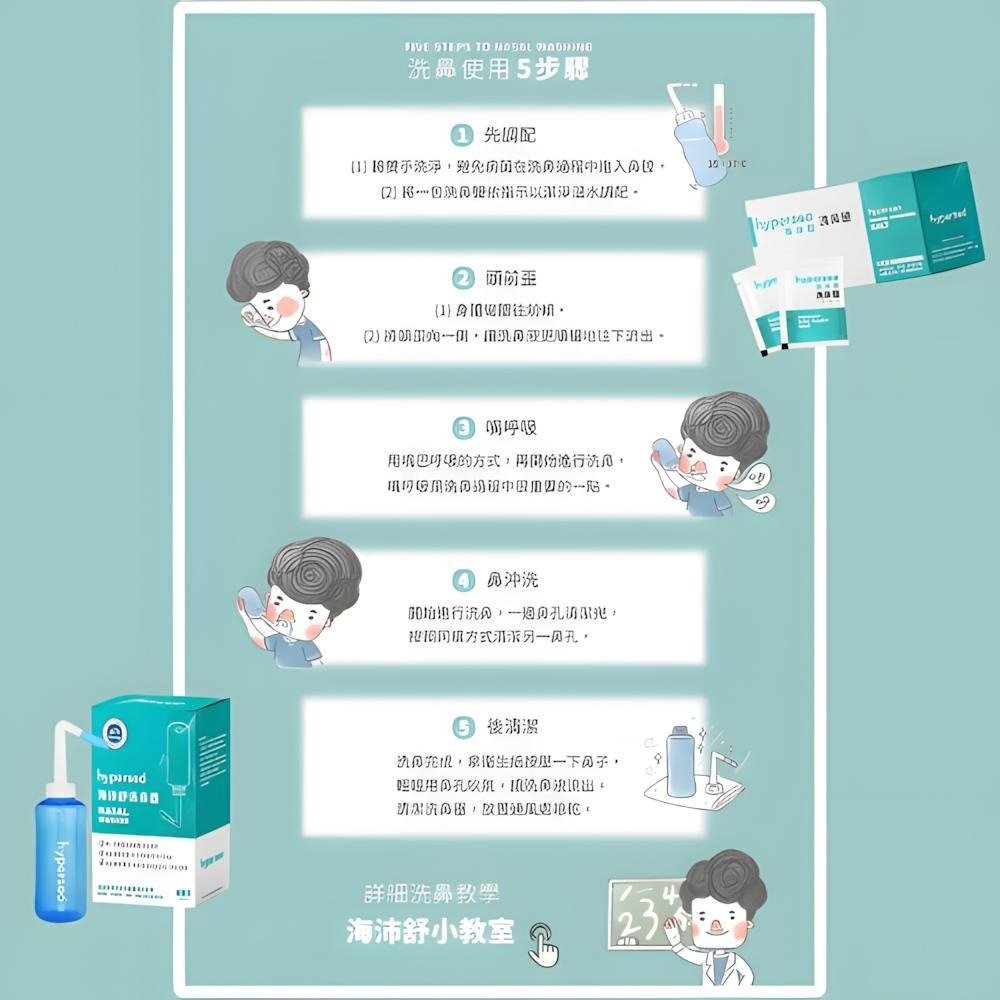 洗鼻鹽 海沛舒洗鼻鹽 洗鼻鹽30包 hypersoo 過敏洗鼻 洗鼻子 家用鼻腔沖洗鼻炎鼻竇炎噴霧壺 鹽水洗鼻-細節圖6