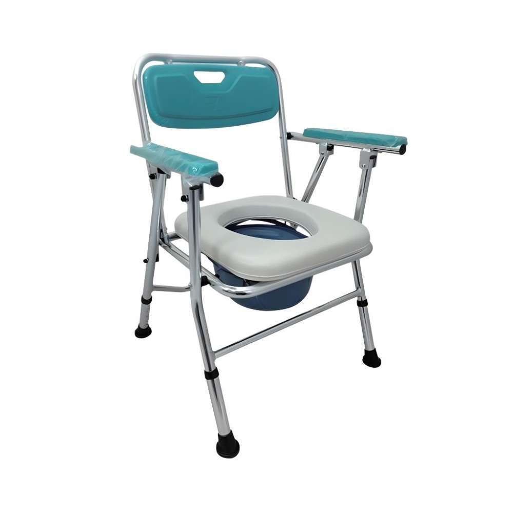 鋁合金摺疊馬桶椅 可收合馬桶椅 富士康FZK-4527 便盆椅 沐浴椅 輔具 補助 洗澡椅 沐浴椅-細節圖2