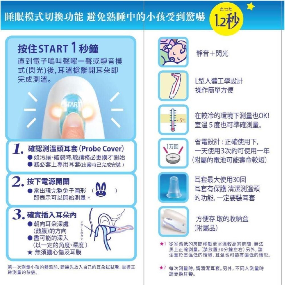 耳溫槍 日本精密耳溫槍 NESSEI 台灣製造 小白兔耳溫槍 測溫 耳溫 發燒 耳溫計 nissei 耳溫 MT-30L-細節圖5