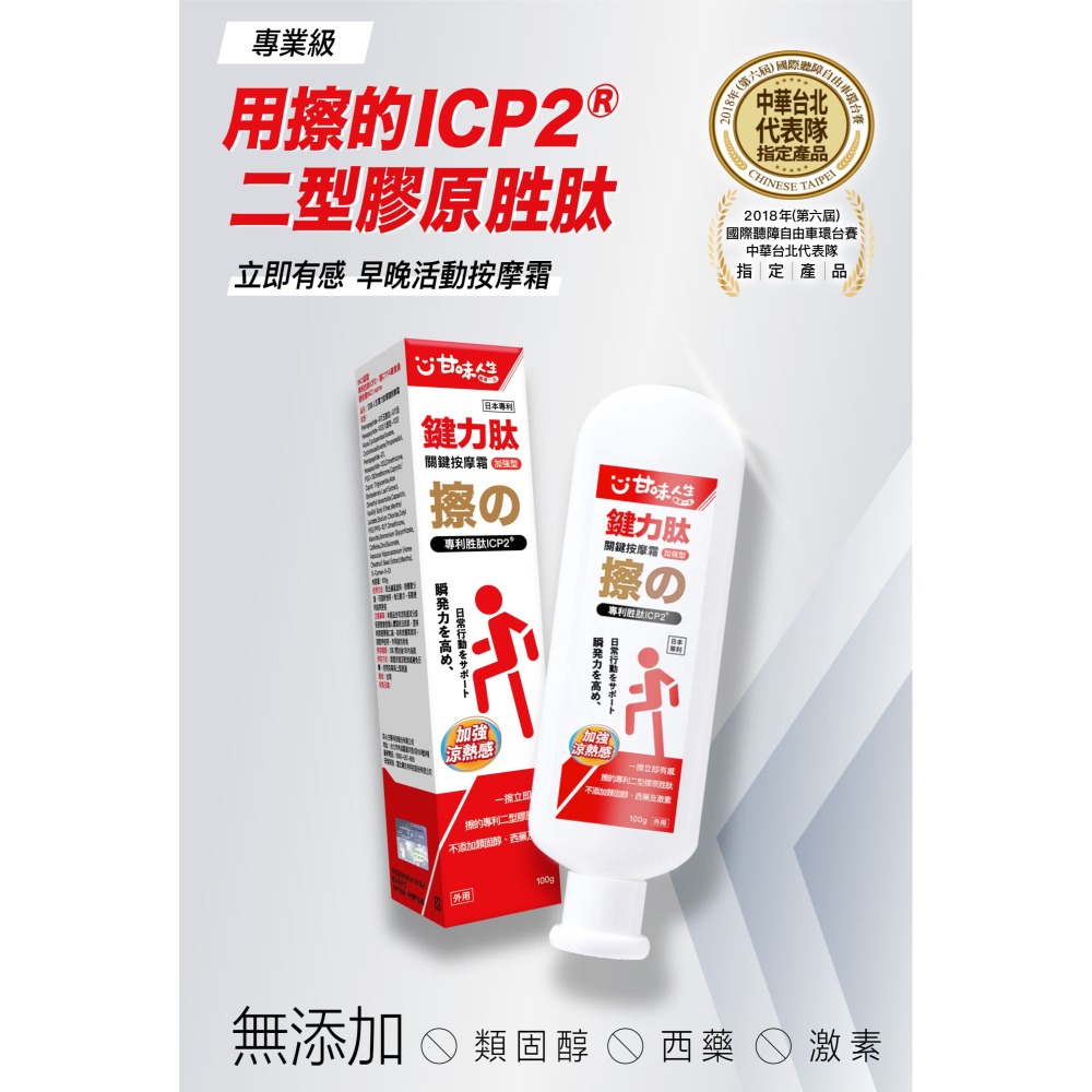 【超值優惠】甘味人生 鍵力肽 關鍵按摩霜 加強版 100g 日本專利-細節圖2