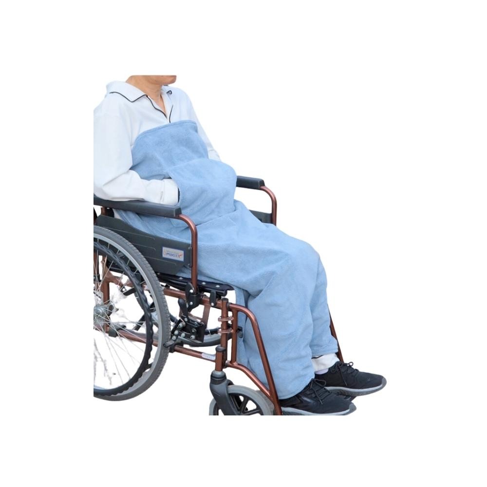 輪椅專用保暖毯 輪椅毯 保暖毯 膝蓋保暖毯 輪椅護腿毯 附魔鬼沾 可固定 輪椅毯 保暖毯 毯子 毛毯 防風毯-細節圖2