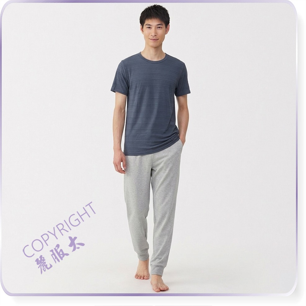 ∞麗服太∞こうげえ-2918-竹節棉紋無痕T恤、機能涼感衣、吸濕排汗衣、舒爽涼一夏＊艋舺服飾商圈-品牌店家＊-細節圖5