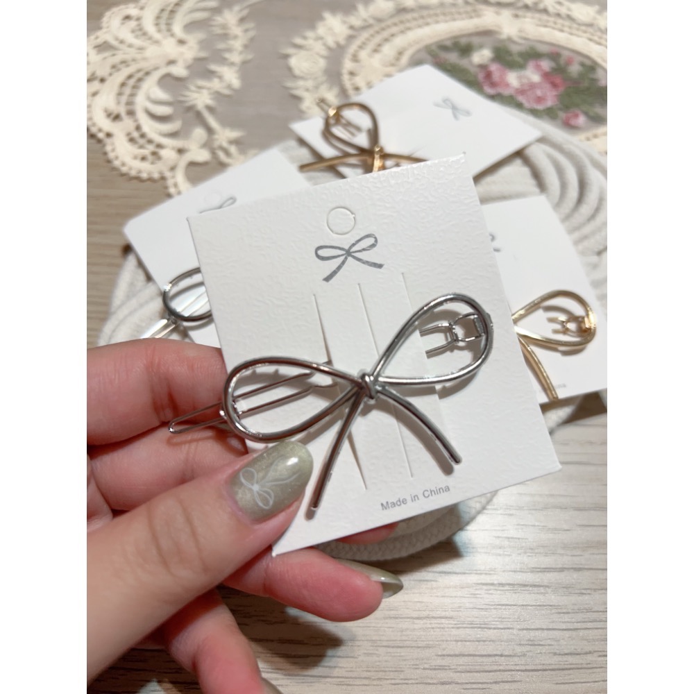 立體蝴蝶結髮夾-細節圖2