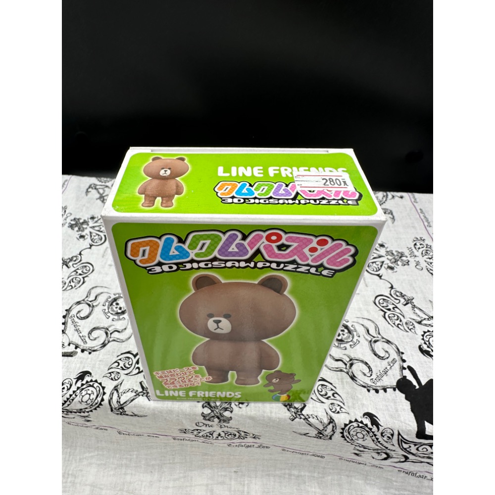 正版 LINE Friends 熊大 3D立體拼圖 公仔 ARTBOX 立體拼圖-細節圖2